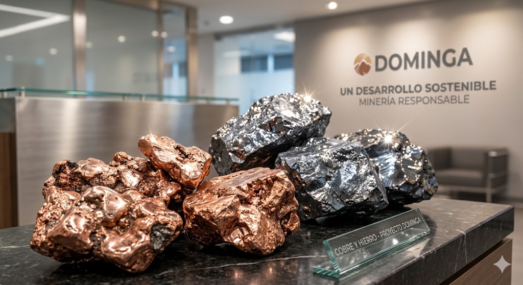 Muestras de cobre y hierro, proyecto Dominga